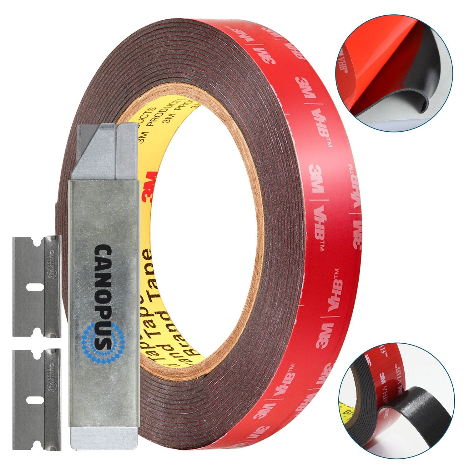 Canopus EZ Pass Mounting Strips: Adhesive Strips, Dual Lock Tape, Ezpass Tag Holder, Peel-and-Stick Strips (6 Sets - 12 Pcs) with Cleaning Prep Pad